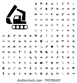 Excavator icon illustration isolated vector sign symbol. editable construction icons vector set.