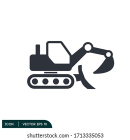 excavator icon illustration vector eps 10