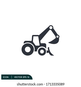 excavator icon illustration vector eps 10