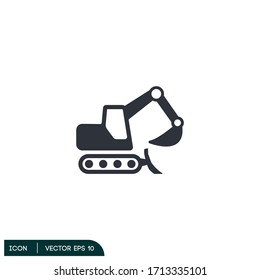 excavator icon illustration vector eps 10