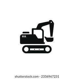 Excavator icon isolated on white background