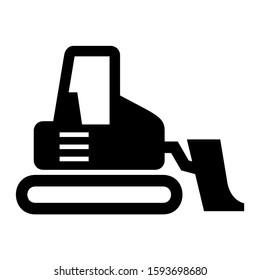 excavator icon isolated sign symbol vector illustration - high quality black style vector icons
