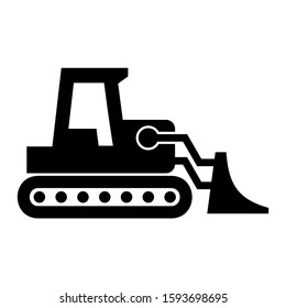 excavator icon isolated sign symbol vector illustration - high quality black style vector icons
