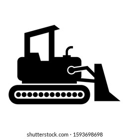 excavator icon isolated sign symbol vector illustration - high quality black style vector icons
