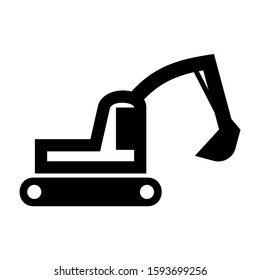 excavator icon isolated sign symbol vector illustration - high quality black style vector icons
