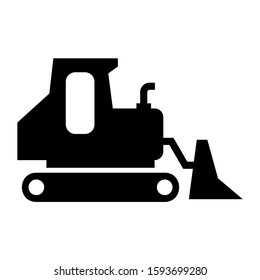 excavator icon isolated sign symbol vector illustration - high quality black style vector icons

