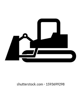 excavator icon isolated sign symbol vector illustration - high quality black style vector icons
