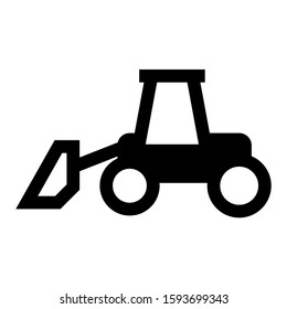 excavator icon isolated sign symbol vector illustration - high quality black style vector icons
