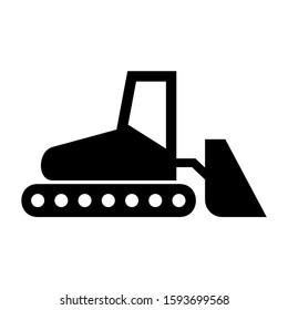 excavator icon isolated sign symbol vector illustration - high quality black style vector icons
