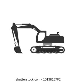 Excavator icon. Logo element illustration.  Simple Excavator concept. Can be used in web and mobile.