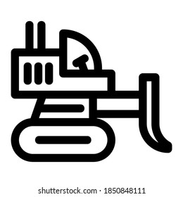 excavator icon or logo isolated sign symbol vector illustration - high quality black style vector icons
