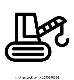 excavator icon or logo isolated sign symbol vector illustration - high quality black style vector icons
