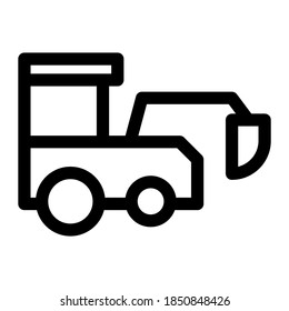 excavator icon or logo isolated sign symbol vector illustration - high quality black style vector icons

