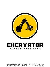 Excavator icon logo template