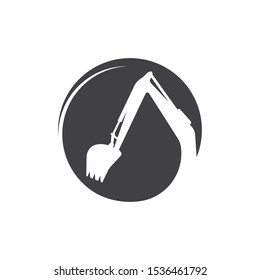 excavator icon logo vector illustration design template