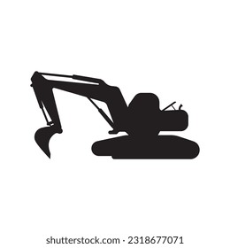 Excavator icon logo vector illustration template design.