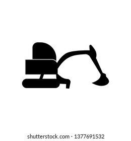 Excavator icon - Excavator machine icon vector