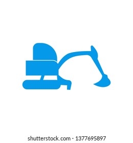 Excavator icon - Excavator machine icon vector