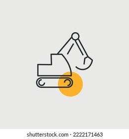 excavator icon mining equipment digging