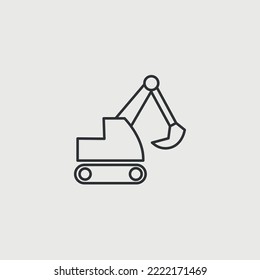 excavator icon mining equipment digging