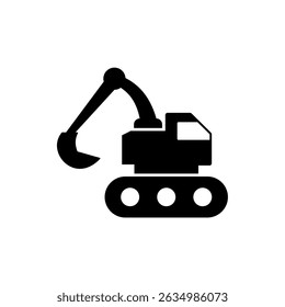 excavator icon, modern vector isolated on white background.