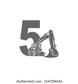 Icono de excavación con vector de ilustración de diseño número 5
