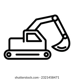 icono de excavadora en fondo transparente