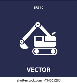 excavator icon. excavator sign