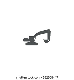 Excavator icon. sign design