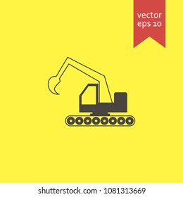 excavator. excavator icon. sign design. Vector EPS 10.