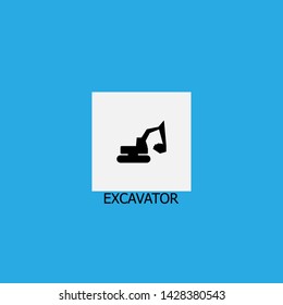 excavator icon sign signifier vector