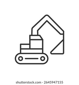 Excavator Icon Sign Symbol Vector