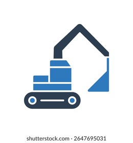 Excavator Icon Sign Symbol Vector