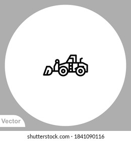 Excavator icon sign vector,Symbol, logo illustration for web and mobile