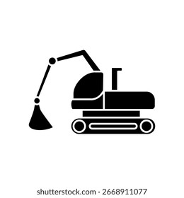 Bagger-Symbol, einfache flache Stil, Illustration, Logo-Symbol-Piktogramm-Vorlage, für ui oder ux einzeln auf weiß für mobile App, editierbar