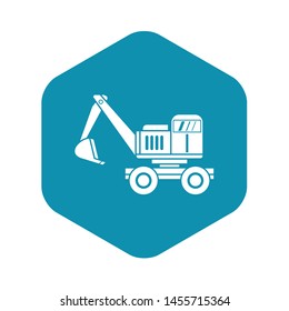 Excavator icon. Simple illustration of excavator vector icon for web