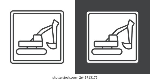 excavator icon symbol illustration logo