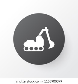 Excavator icon symbol. Premium quality isolated bulldozer element in trendy style.