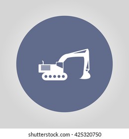 Excavator icon. Vector concept illustration for design.