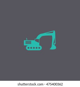 Excavator icon. Vector concept illustration for design.
