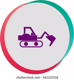 Excavator  icon. Vector design.