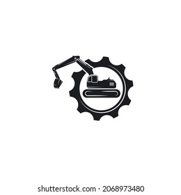 excavator icon vector design template