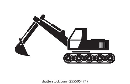  Excavator icon vector illustration -Cricut Isolated on white background Vector illustration for Cutting Machine,Typography Calligraphy , Silhouette Cameo, Hand drawn lettering phrase isolated on whit