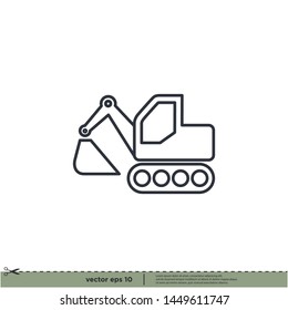 excavator icon vector illustration design element