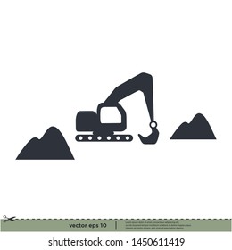 excavator icon vector illustration design element