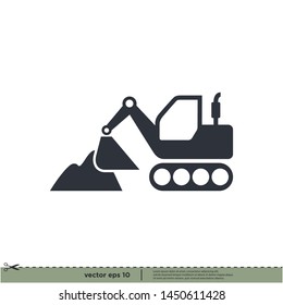 excavator icon vector illustration design element