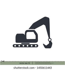excavator icon vector illustration design element