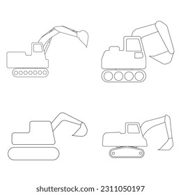 diseño de ilustración de vector de icono de excavación