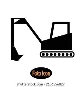 Excavator icon. Vector illustration eps10