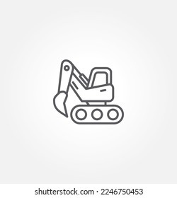 excavator icon vector illustration logo template for many purpose. Isolated on white background.